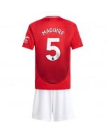 Manchester United Harry Maguire #5 Domácí dres pro děti 2024-25 Krátký Rukáv (+ trenýrky)